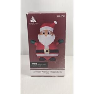 INDOOR Inflatable Christmas Santa Tabletop AIRDORABLE Airblown 22" USB/Battery